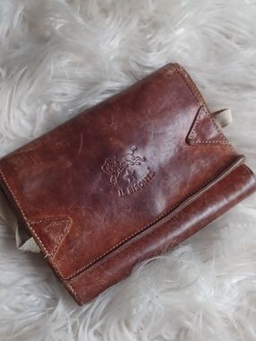Vintage IL Bisonte Leather Wallet Made In Italy Expreslly For Bloomingdale's